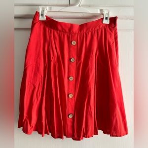 ModCloth medium skirt dark orange with buttons and pockets 🧡